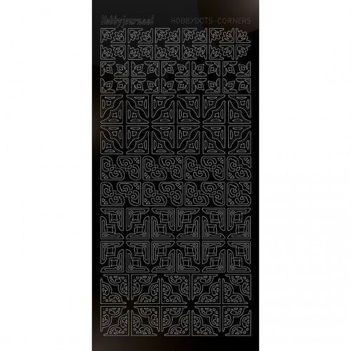 Hobbydots Corners - Adhesive Black