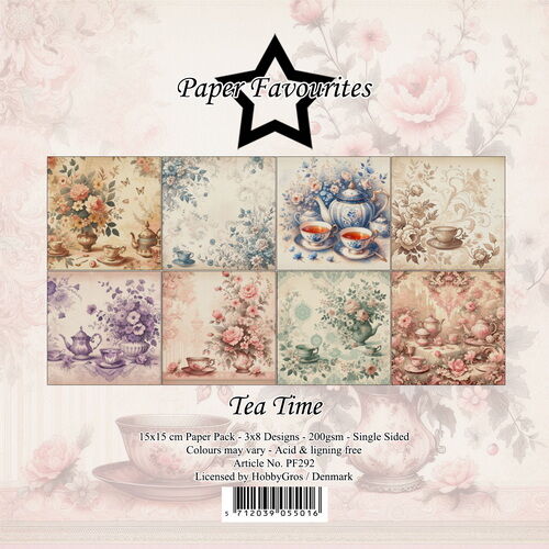Paper Favourites 15x15 cm Tea Time