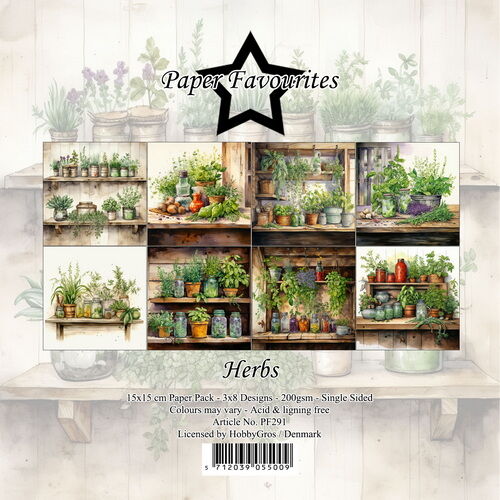 Paper Favourites 15x15 cm Herbs