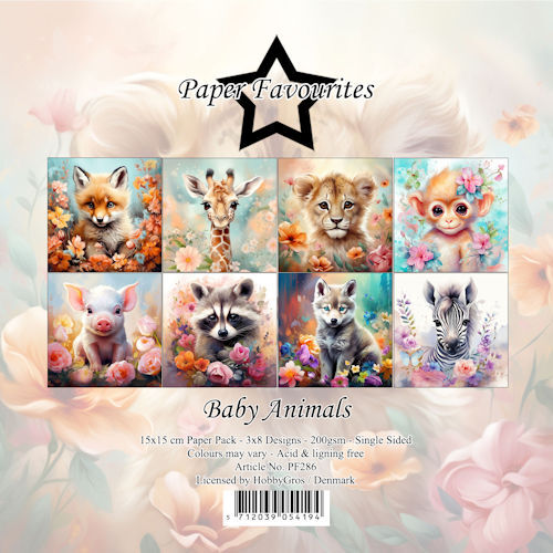Paper Favourites 15x15 cm Baby Animals