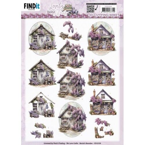 3D Cutting Sheets - Berries Beauties - Lovely Lilacs - Lovely Houses