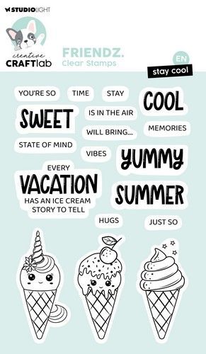 Studio Light Clear Stamp Stay cool Friendz nr.690 CCL-FR-STAMP690 148x105mm (05-24)