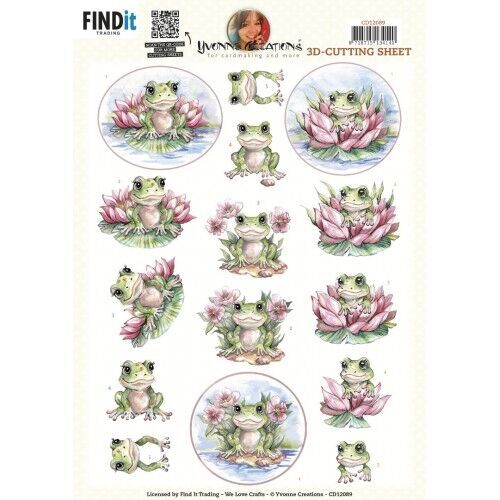 3D Cutting Sheets - Yvonne Creations - Happy Frog
