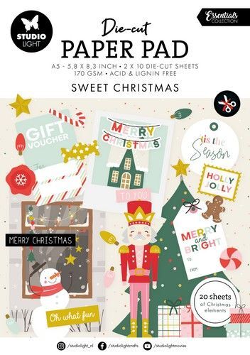 Studio Light Die-cut Paper Pad Sweet Christmas Essentials nr.203 SL-ES-DCPP203 148x210mm  (06-24)