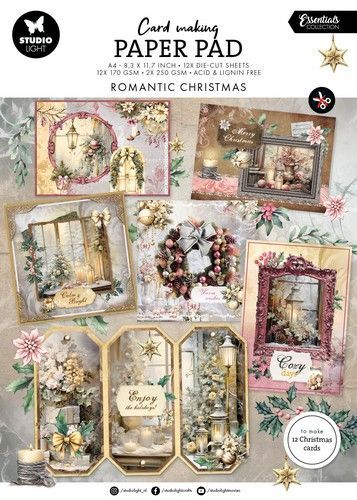Studio Light Card making pad Romantic Christmas Essentials nr.11 SL-ES-CMP11 210x294mm (06-24)