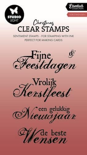 Studio Light Clear Stamp Kerstwensen Essentials nr.697 SL-ES-STAMP697 63x90mm (06-24)