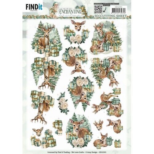 3D Cutting Sheets - Amy Design - Enchanting Christmas - Deer