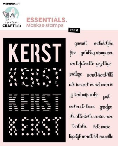 Studio Light Mask & stamps Kerst Essentials nr.09 CCL-ES-MST09 150x161mm (06-24)
