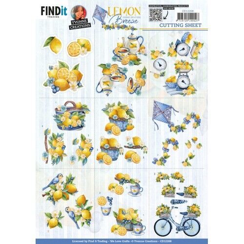 Cutting Sheets - Yvonne Creations - Lemon Breeze - Mini