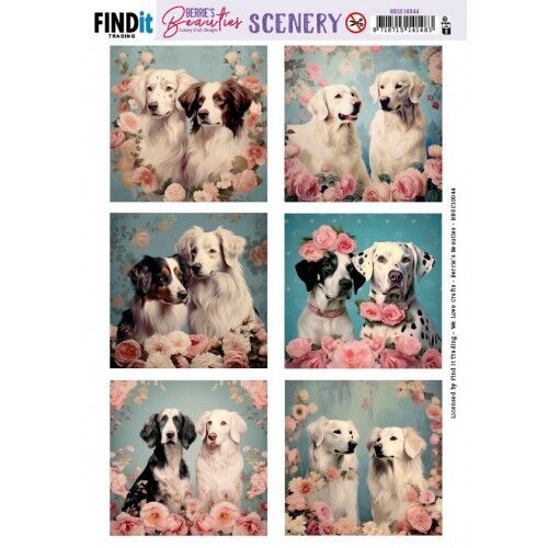 Scenery Push out - Berries Beauties - Pretty Pups - Square