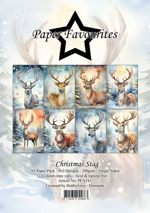 Paper Favourites A5 Christmas Stag