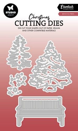 Studio Light Cutting Dies Bench & trees Essentials nr.872 SL-ES-CD872 96x136x1mm (07-24)
