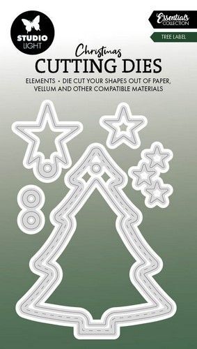 Studio Light Cutting Dies Tree Label Essentials nr.868 SL-ES-CD868 67x99x1mm (07-24)