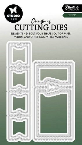 Studio Light Cutting Dies Christmas Ticket Essentials nr.867 SL-ES-CD867 67x100x1mm (07-24)