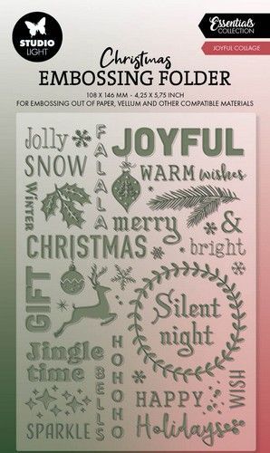Studio Light Embossing Folder Joyful collage Essentials nr.22 SL-ES-EMB22 105x148mm (06-24)