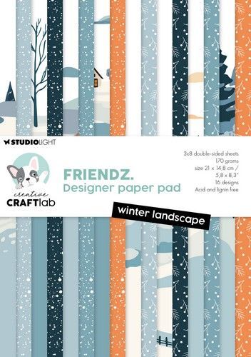 Studio Light Design paper pad Winter landscape Friendz nr.226 CCL-FR-DPP226 210x148x9mm (08-24)