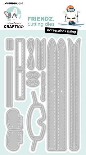 Studio Light Cutting Die Accessoires skiing Friendz nr.879 CCL-FR-CD879 128x85x1mm (08-24)