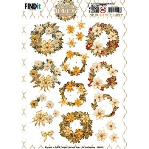 3D Push Out - Berries Beauties - Glowing Christmas - Wreath