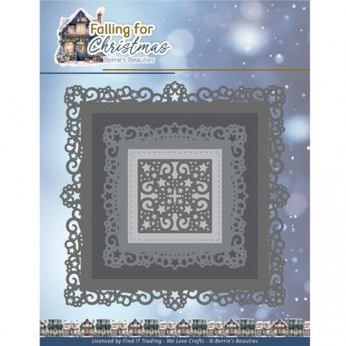 Dies - Berries Beauties - Falling for Christmas - Falling Square Frame