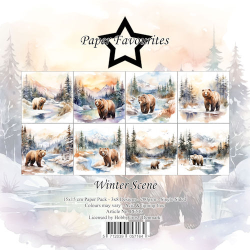 Paper Favourites 15x15 cm Winter Scene