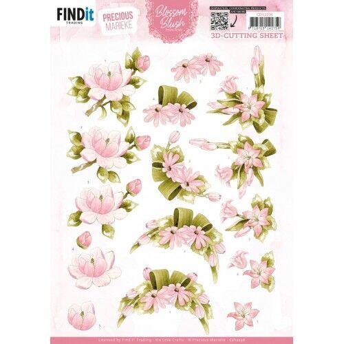 3D Cutting Sheets - Precious Marieke - Blossom Blush - Pink