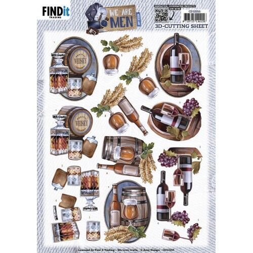 3D Cutting Sheets - Amy Design - We Are Men - Drinks