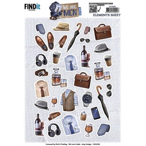 Cutting Sheets - Amy Design - We Are Men - Small Elements