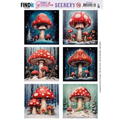 Scenery Push out - Berries Beauties - Mushroom - Square