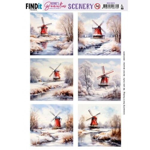 Scenery Push out - Berries Beauties - Winter Landscape - Square