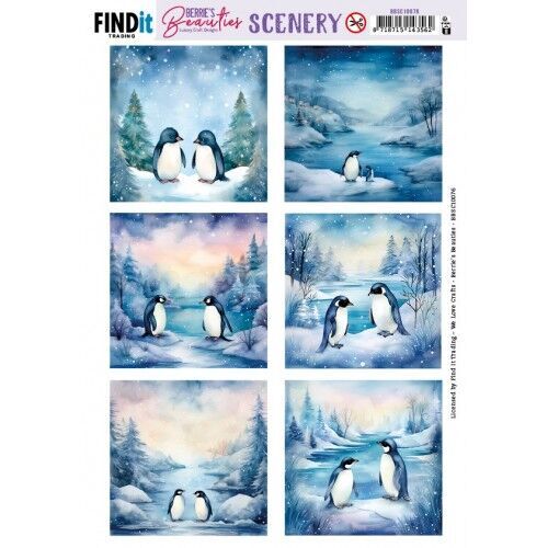 Scenery Push out - Berries Beauties - Penguin - Square