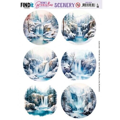 Scenery Push out - Berries Beauties - Waterfall - Round