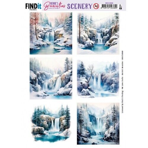 Scenery Push out - Berries Beauties - Waterfall - Square