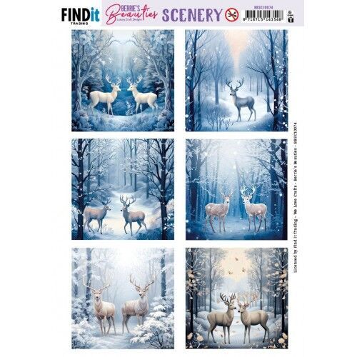 Scenery Push out - Berries Beauties - Deer - Square
