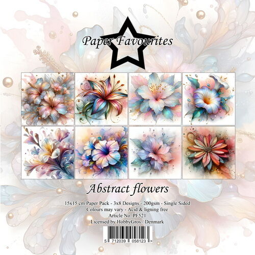 Paper Favourites 15x15 cm Abstract flowers