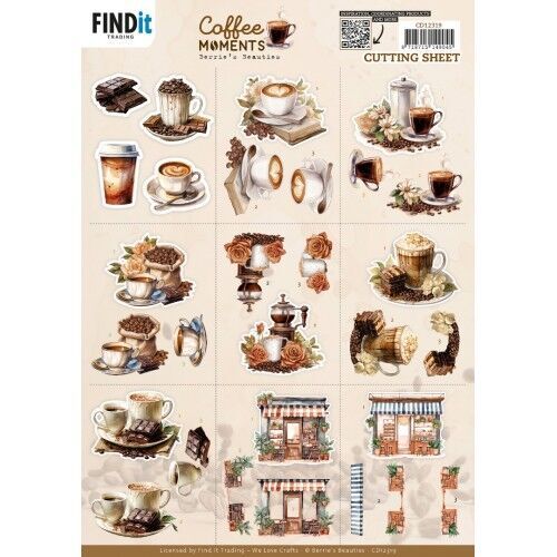 3D Cutting Sheet - Berries Beauties - Coffee Moments - Mini