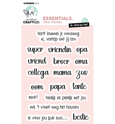 Clear stamp Ik vind je lief