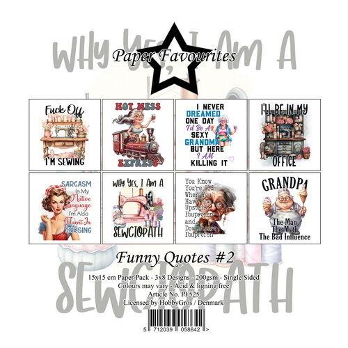Paper Favourites 15x15 cm Funny Quotes 2