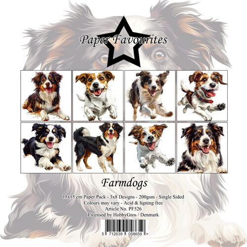Paper Favourites 15x15 cm Farmdogs