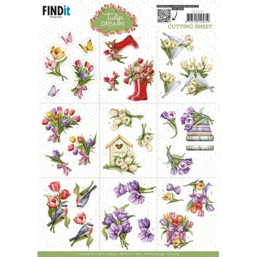 3D Cutting Sheet - Amy Design - Tulip Dreams - Mini