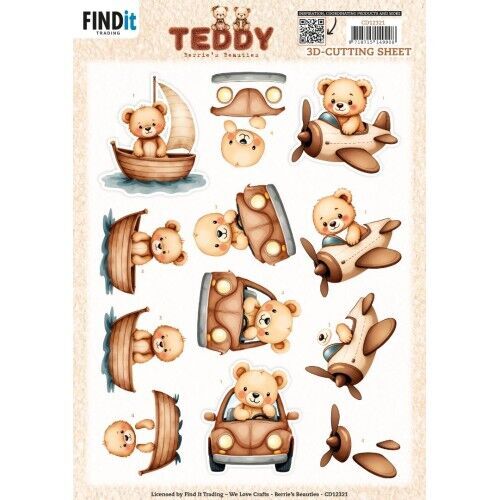 3D Cutting Sheet - Berries Beauties - Teddy - Transport