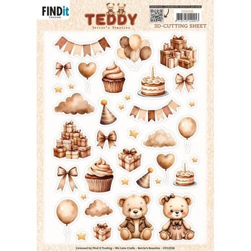 Cutting Sheet - Berries Beauties - Teddy - Small Elements
