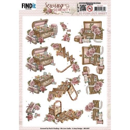 3D Push out Sheet - Amy Design - Sewing Serenity - Sewing Box