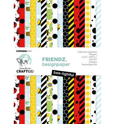 Designer Paper Pad Bee-lightful Friendz nr.317