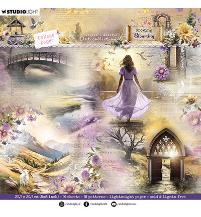 Designer Paper Pad Collage paper Growing & Blooming nr.319
