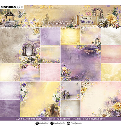 Designer Paper Pad Background paper Growing & Blooming nr.320
