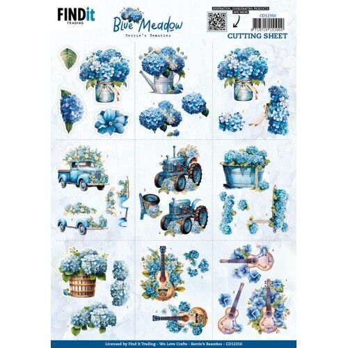 3D Cutting Sheet - Berries Beauties - Blue Meadow - Mini