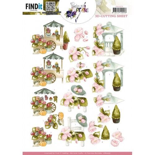 3D Cutting Sheet - Precious Marieke - Flowers everywhere