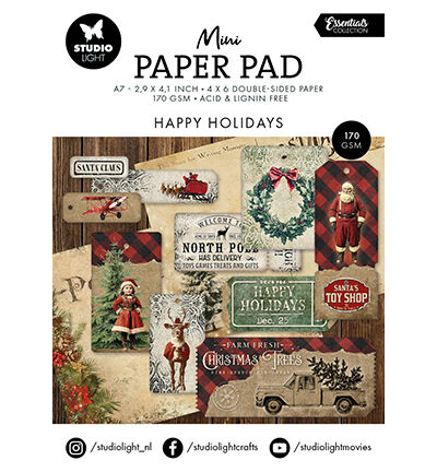 Mini Paper Pad Happy Holidays Essentials nr.323