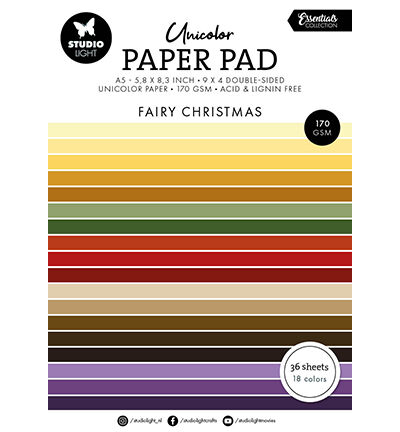 Unicolor Paper Pad Fairy Christmas Essentials nr.340