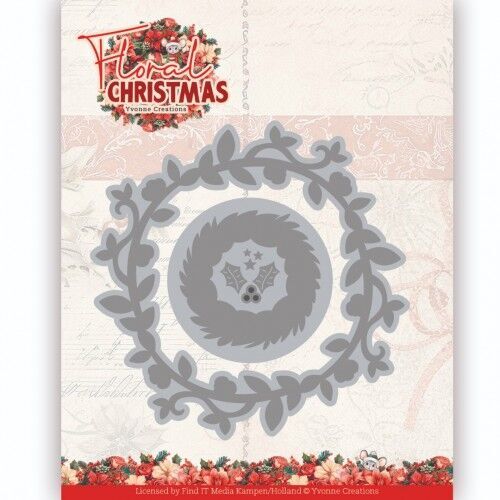 Dies - Yvonne Ceations - Floral Christmas- Floral Wreath